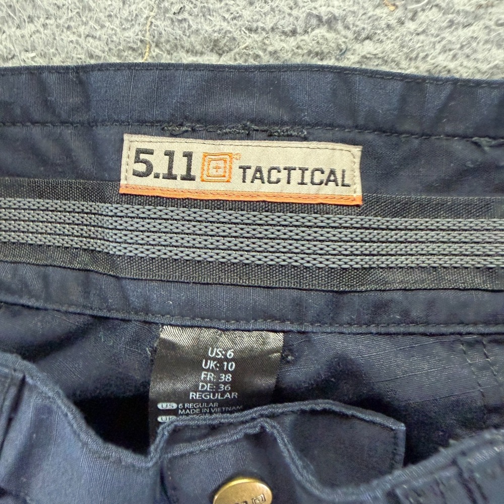 5.11 Tactical EMS Pant Womens 6 Blue Polyester Twill Cargo Straight Leg Workwear - Picture 3 of 11